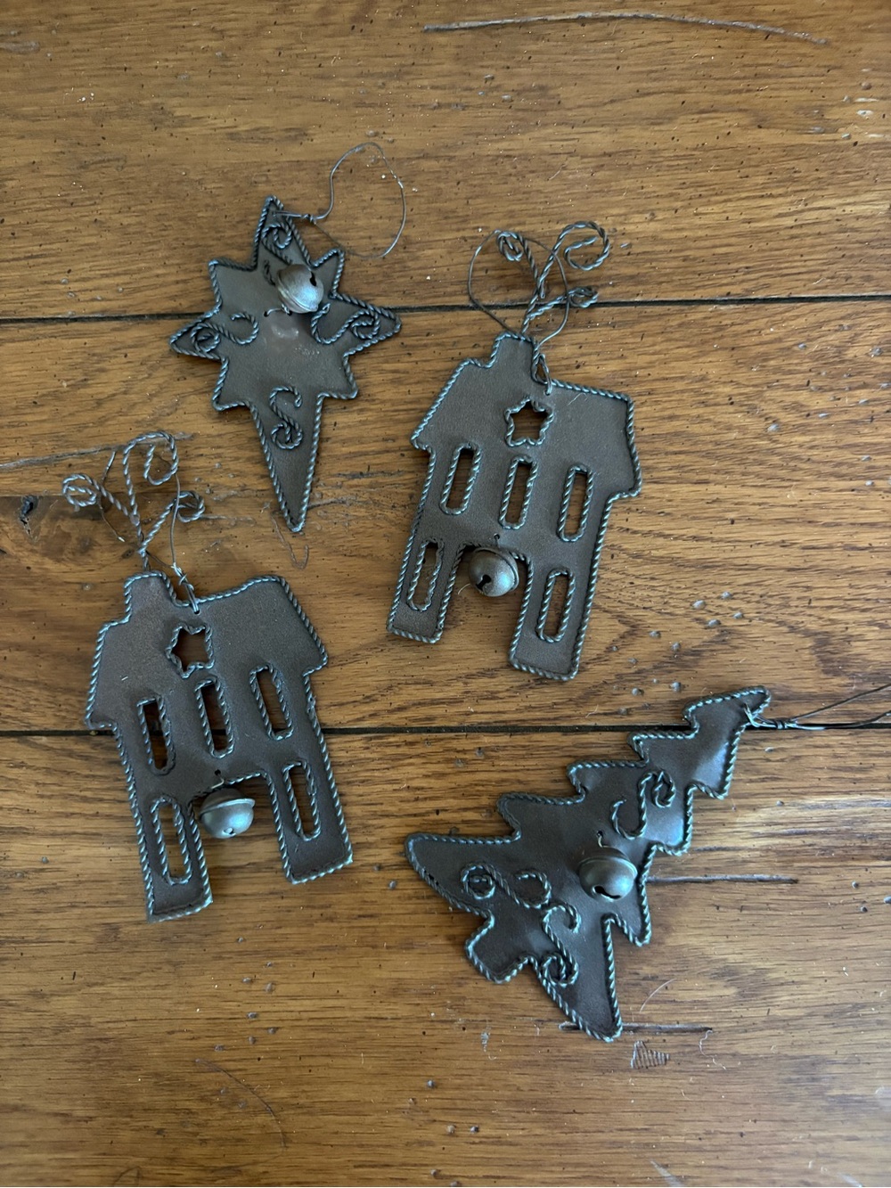 Metal Holiday Ornaments Set of 8